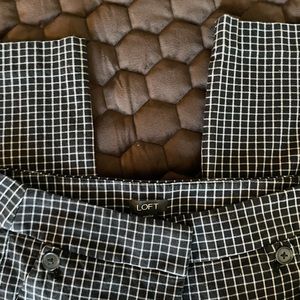 LOFT CHECKERED- skinny ankle pant